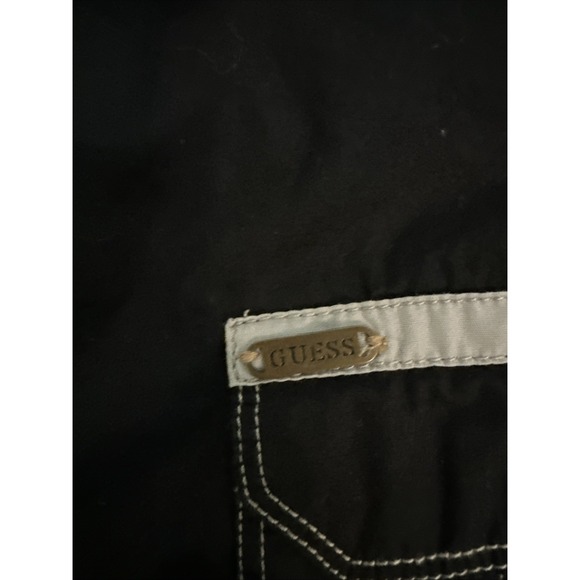 Guess Vintage Snap Button‎ Shirt Mens XL Black Y2K - Picture 8 of 8